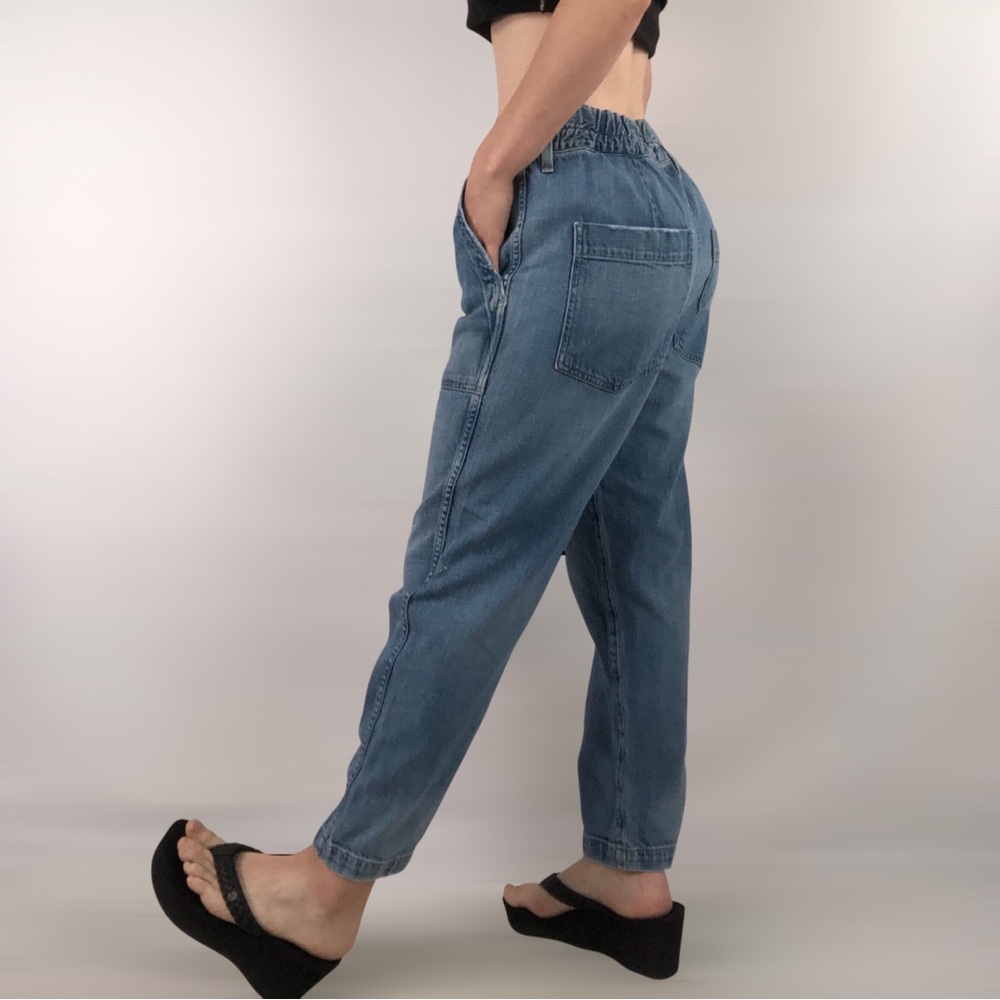 AMO Relaxed Fit Boyfriend Jeans in Blue